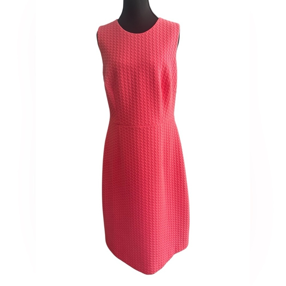 Boden Comfortable Coral Textured Midi Dress Size 10L